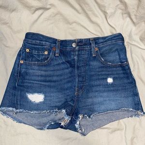 501 Levi High Waisted Shorts